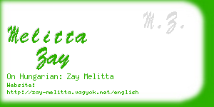 melitta zay business card